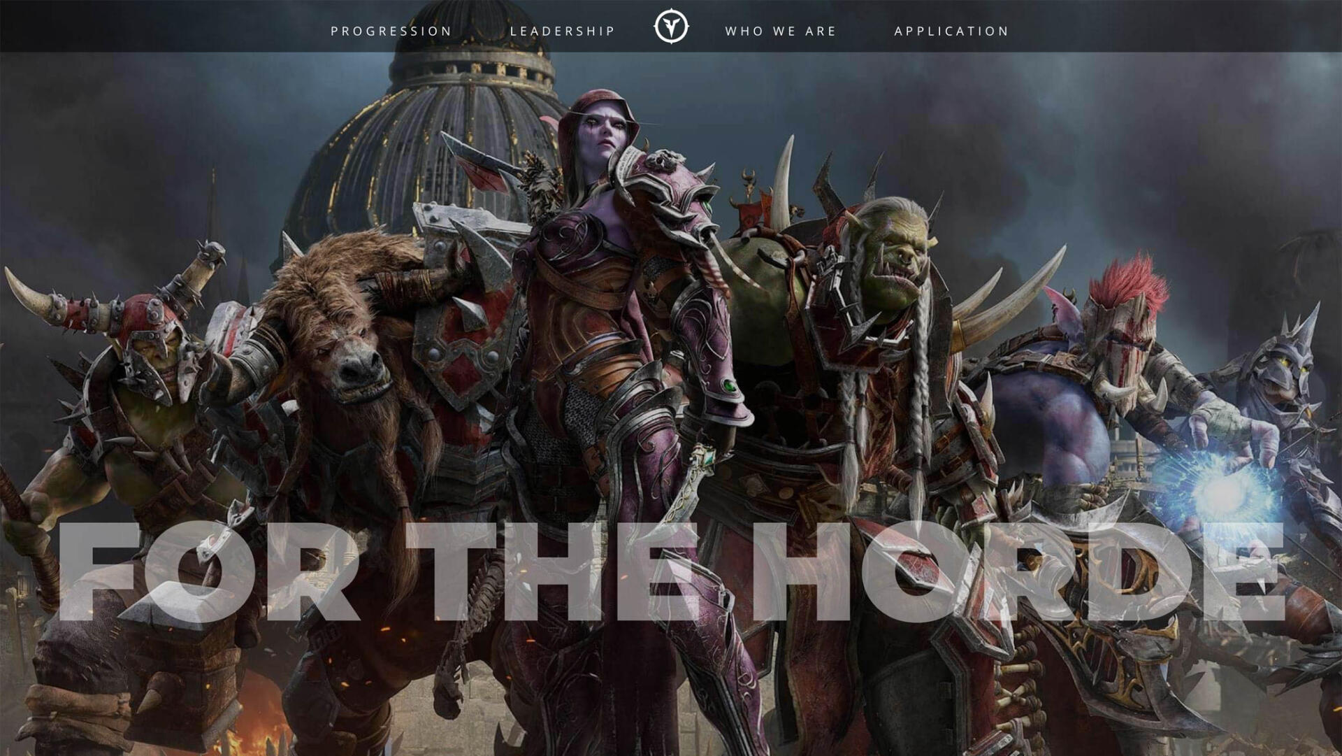 Screenshot from gaming guild website introduction section.