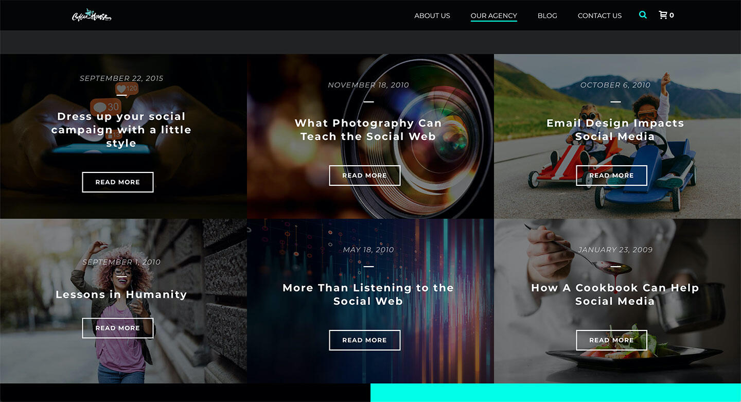 Screenshot of CHI blog redux in production.